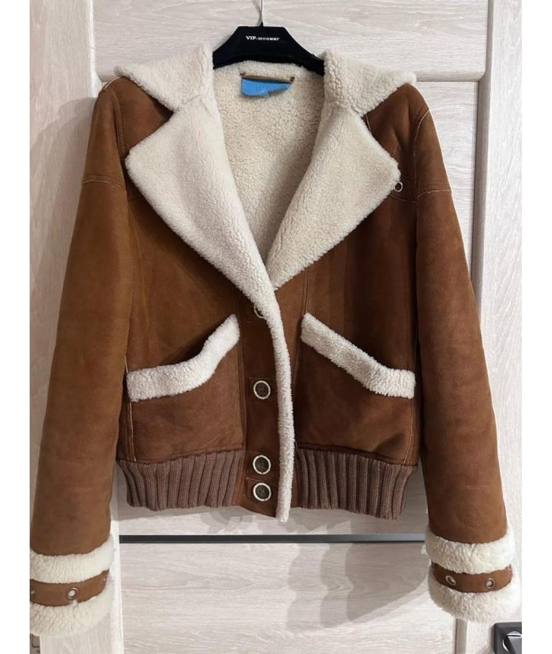ESCADA Коричневая кожаная дубленка, фото 5