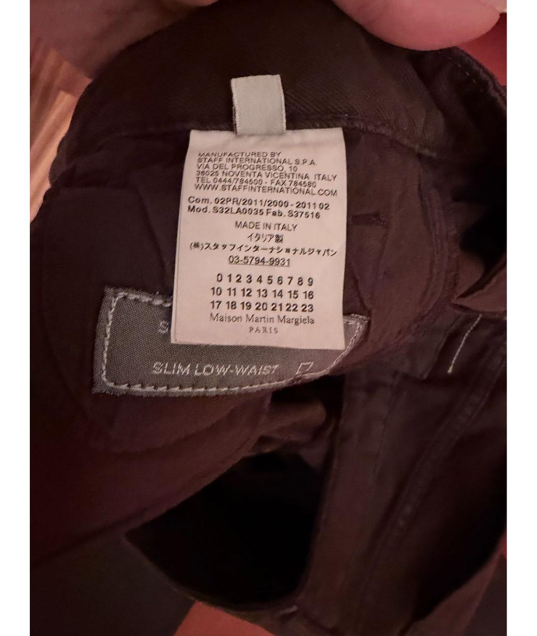 MM6 MAISON MARGIELA Коричневые хлопковые джинсы слим, фото 4