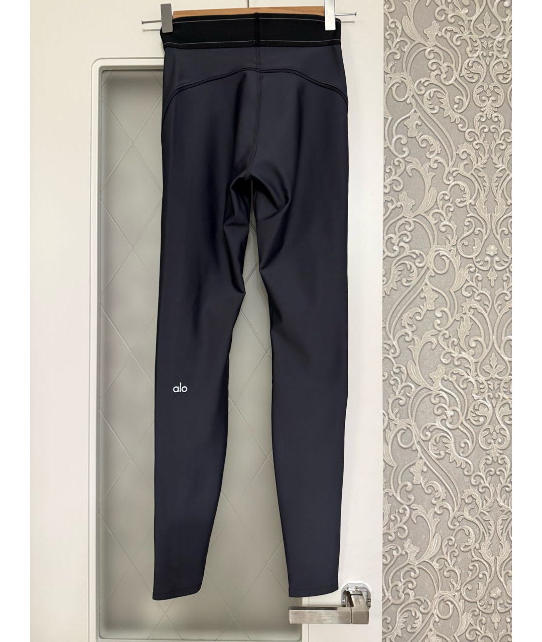 ALO YOGA Серые полиэстеровые леггинсы и велосипедки, фото 2