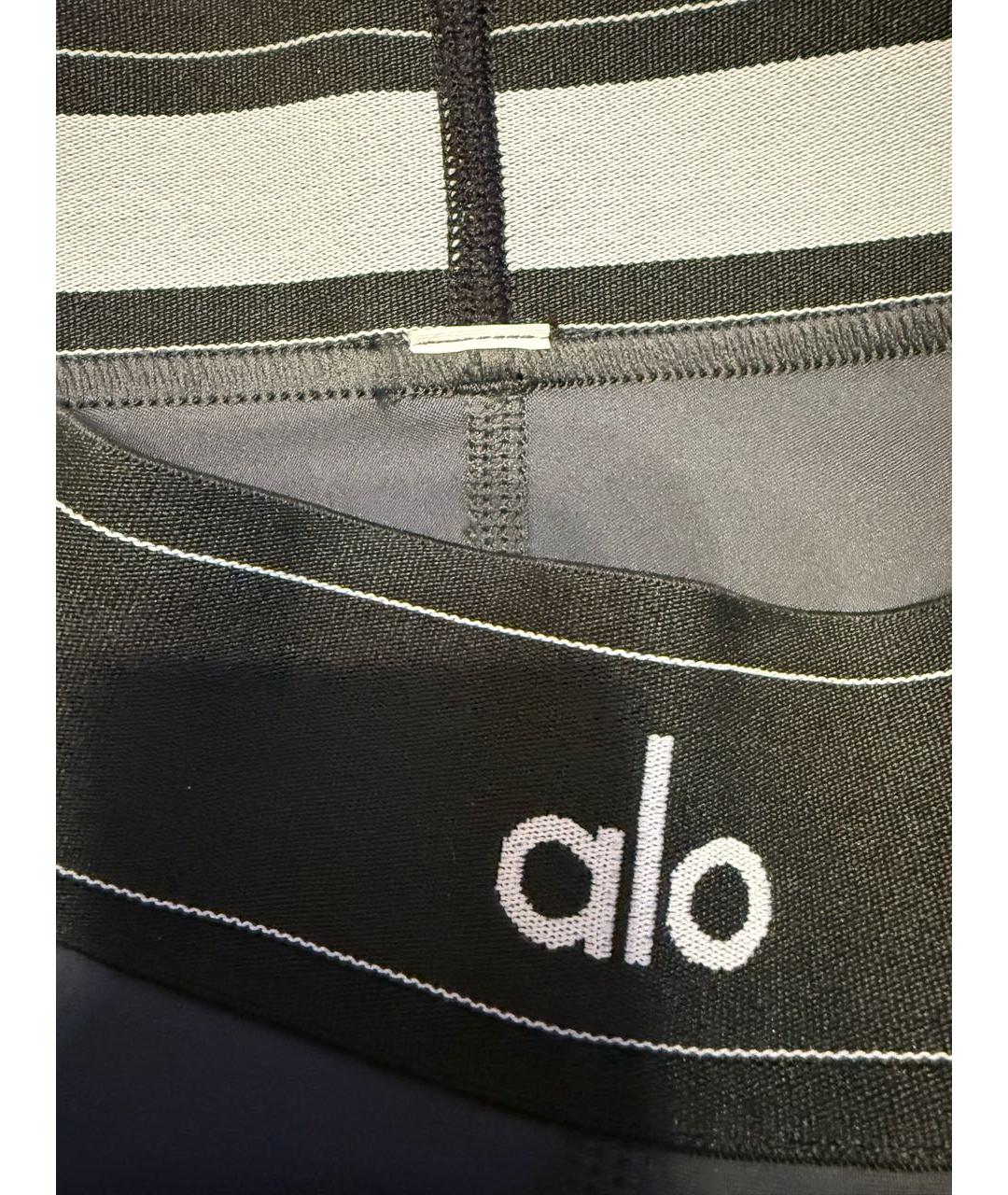 ALO YOGA Серые полиэстеровые леггинсы и велосипедки, фото 3