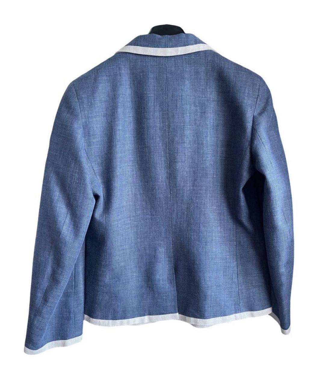 WEEKEND MAX MARA Синий шерстяной костюм с брюками, фото 7