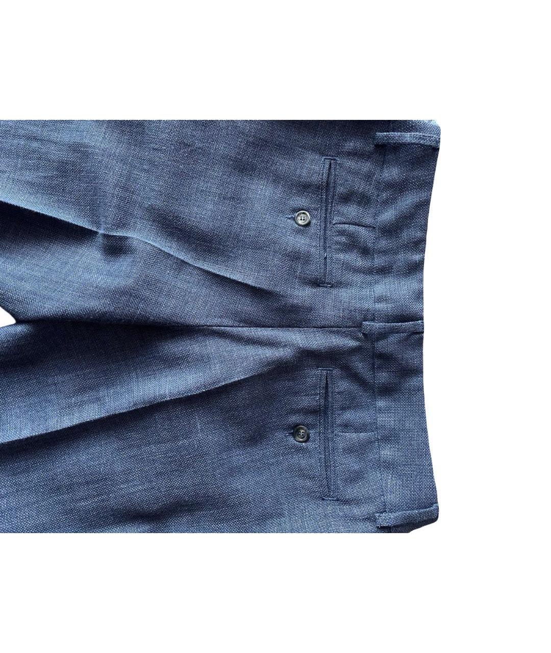 WEEKEND MAX MARA Синий шерстяной костюм с брюками, фото 6