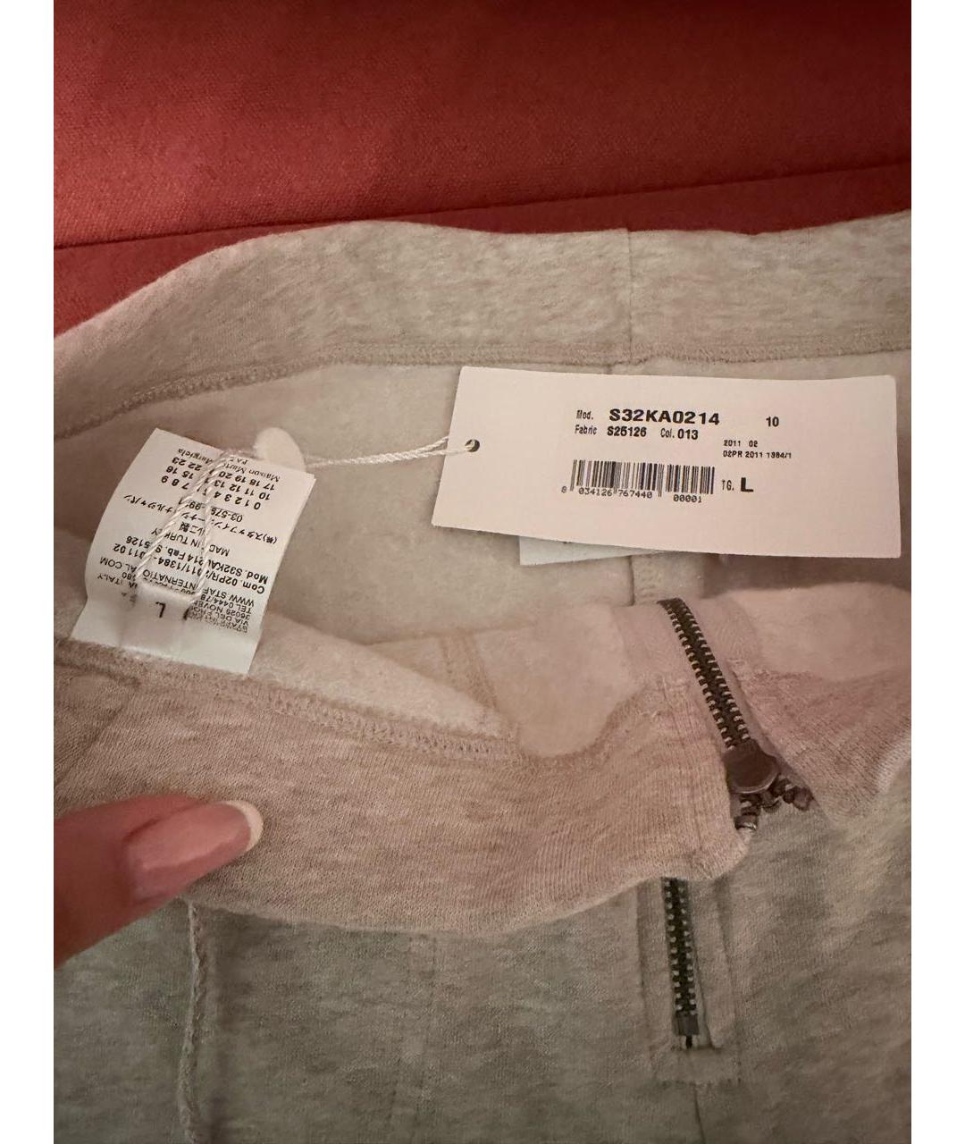 MM6 MAISON MARGIELA Бежевые хлопковые спортивные брюки и шорты, фото 6