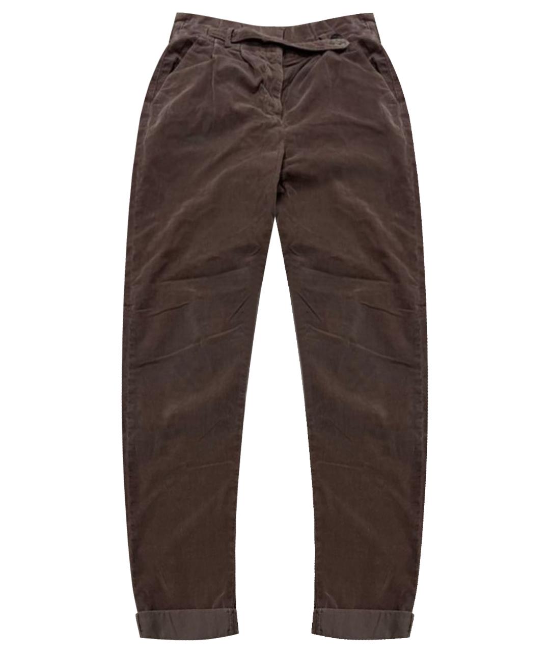 PESERICO Бордовые хлопковые прямые брюки, фото 1