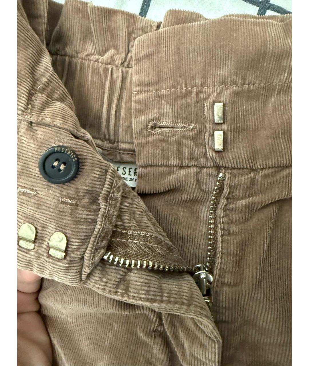 PESERICO Бордовые хлопковые прямые брюки, фото 4