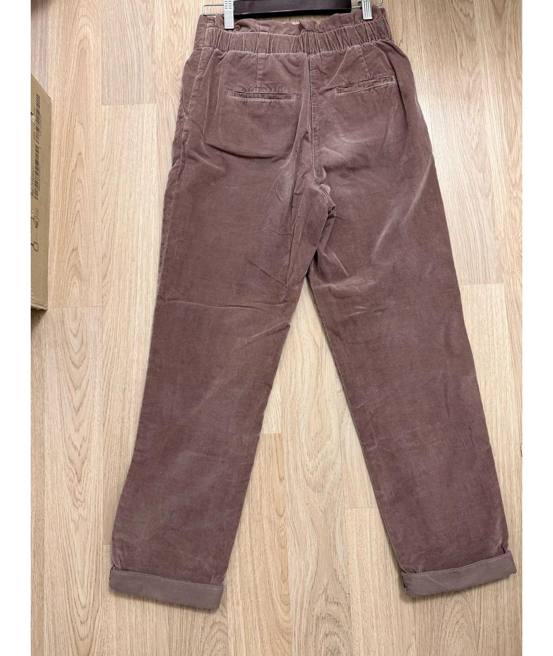 PESERICO Бордовые хлопковые прямые брюки, фото 2