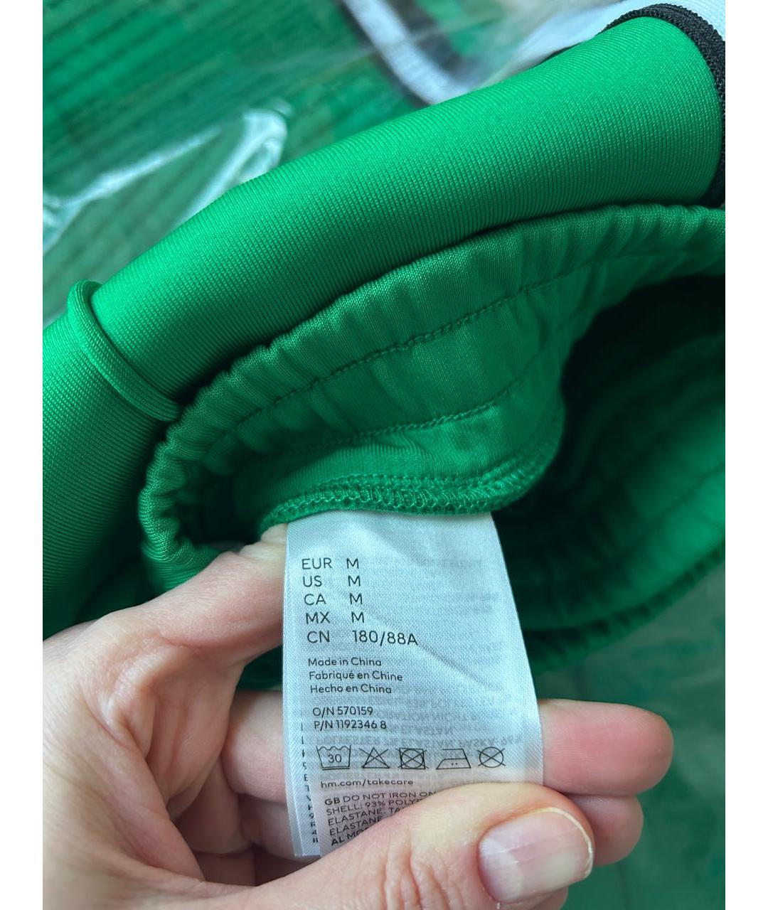 PACO RABANNE Зеленые полиэстеровые спортивные брюки и шорты, фото 6