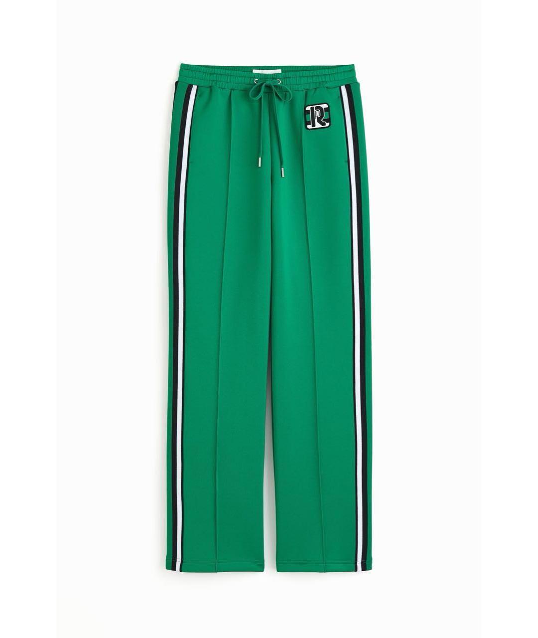 PACO RABANNE Зеленые полиэстеровые спортивные брюки и шорты, фото 8