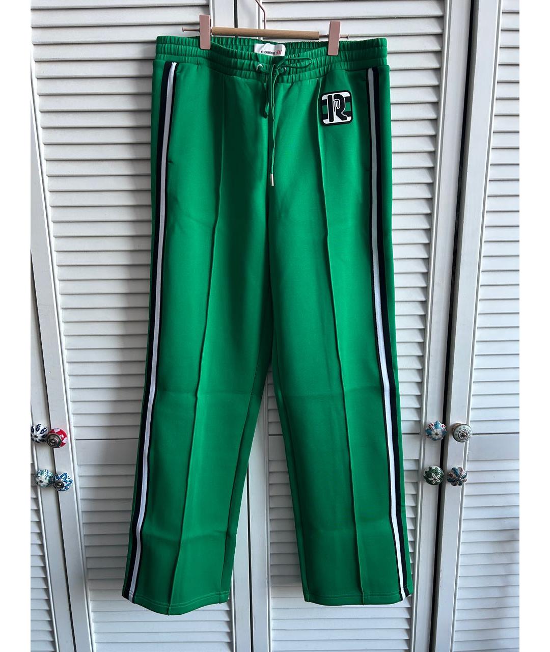 PACO RABANNE Зеленые полиэстеровые спортивные брюки и шорты, фото 2