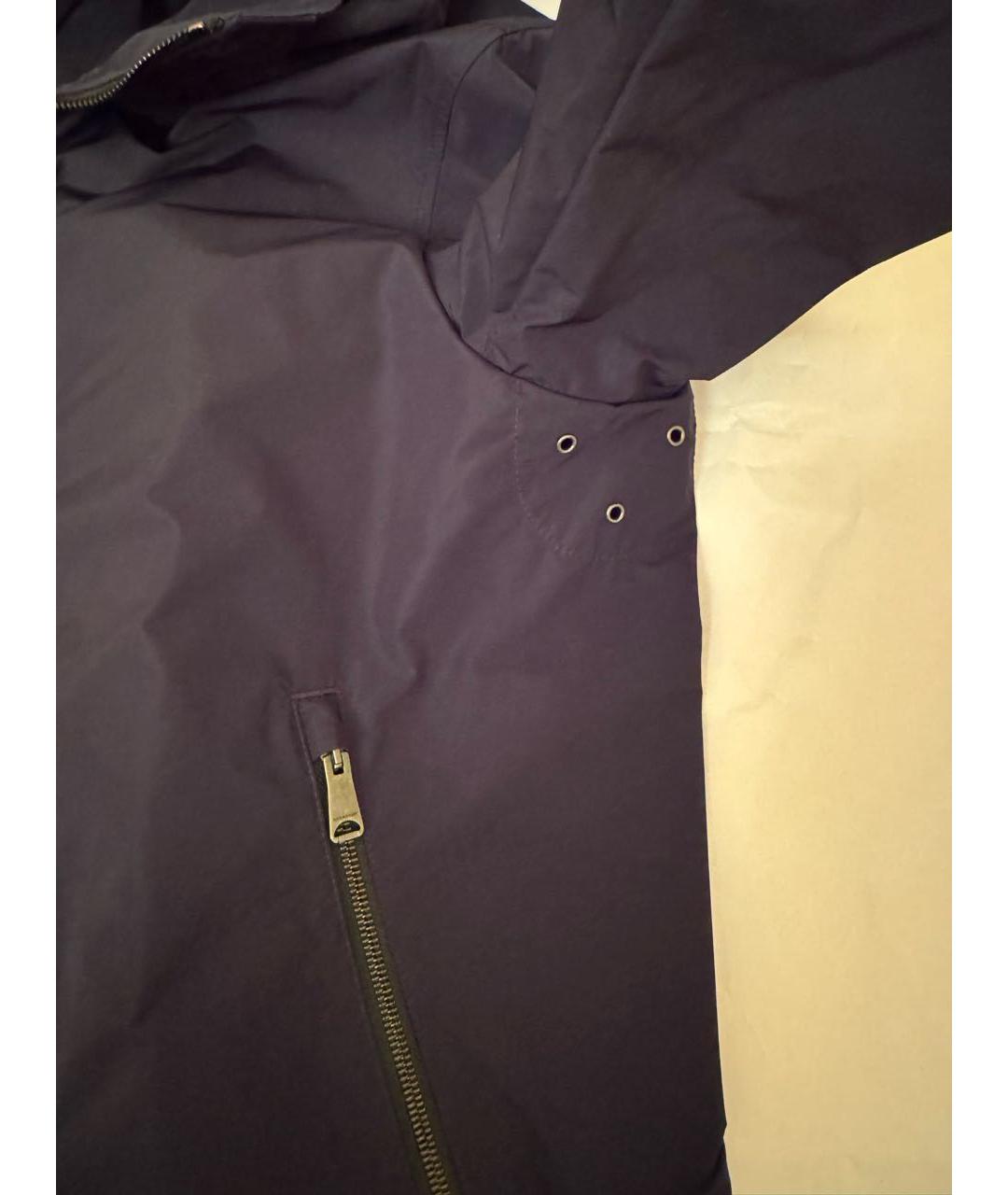 BURBERRY Темно-синяя полиэстеровая куртка, фото 5