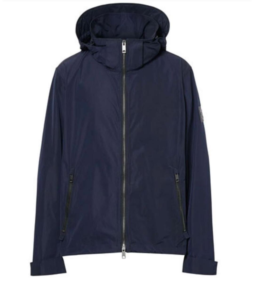 BURBERRY Темно-синяя полиэстеровая куртка, фото 1