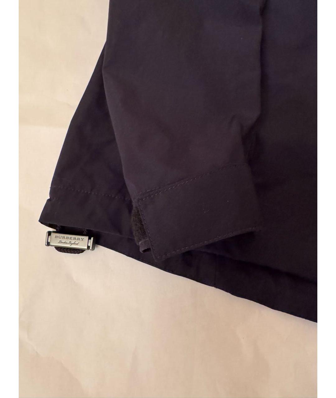 BURBERRY Темно-синяя полиэстеровая куртка, фото 6