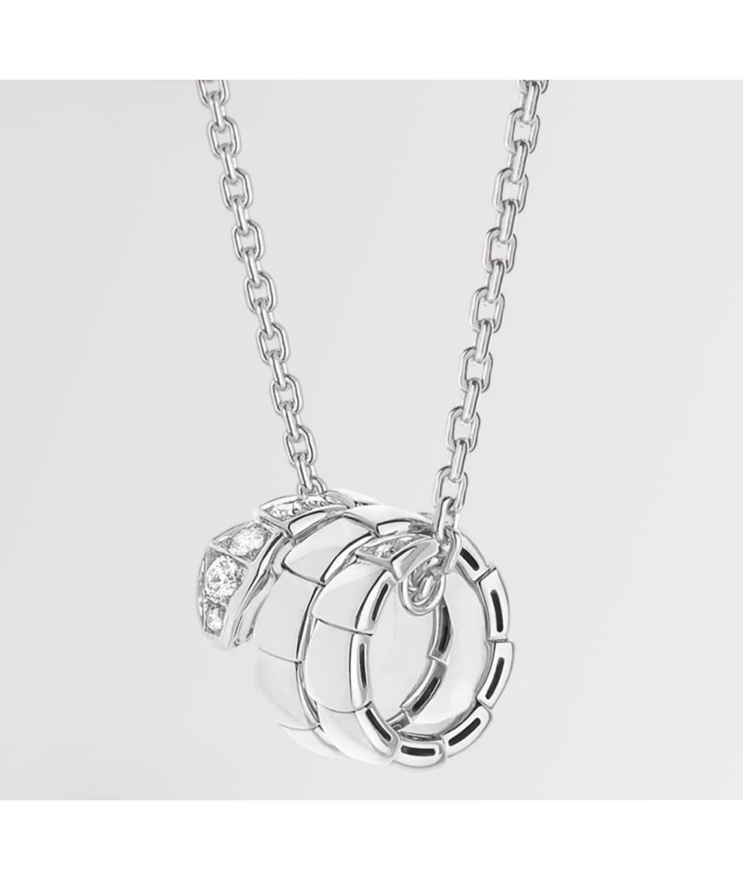 BVLGARI Серебряная подвеска из белого золота, фото 4