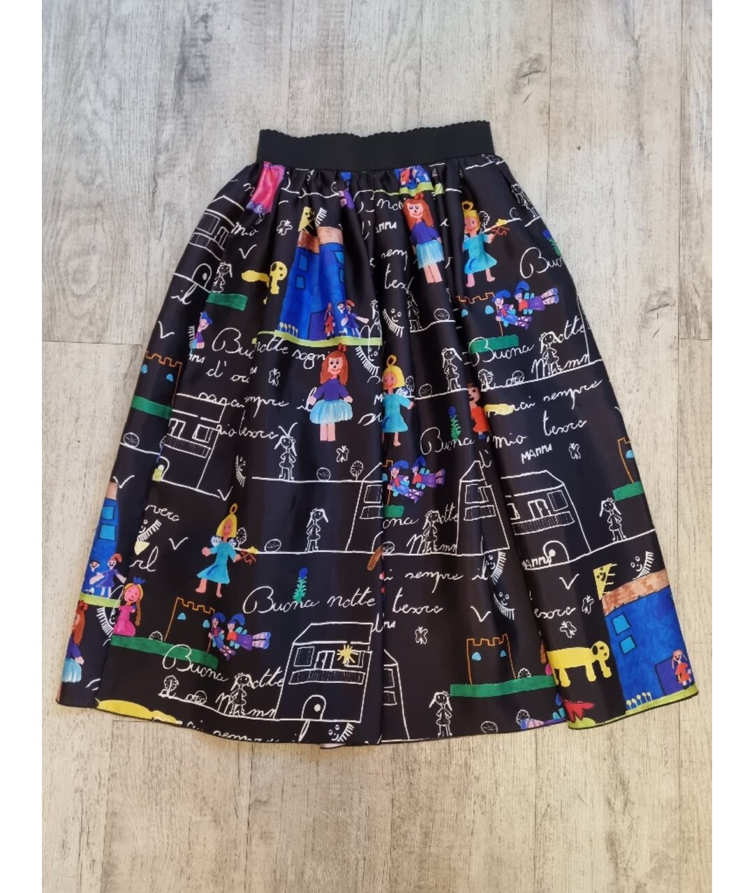DOLCE&GABBANA Мульти шелковая юбка макси, фото 7