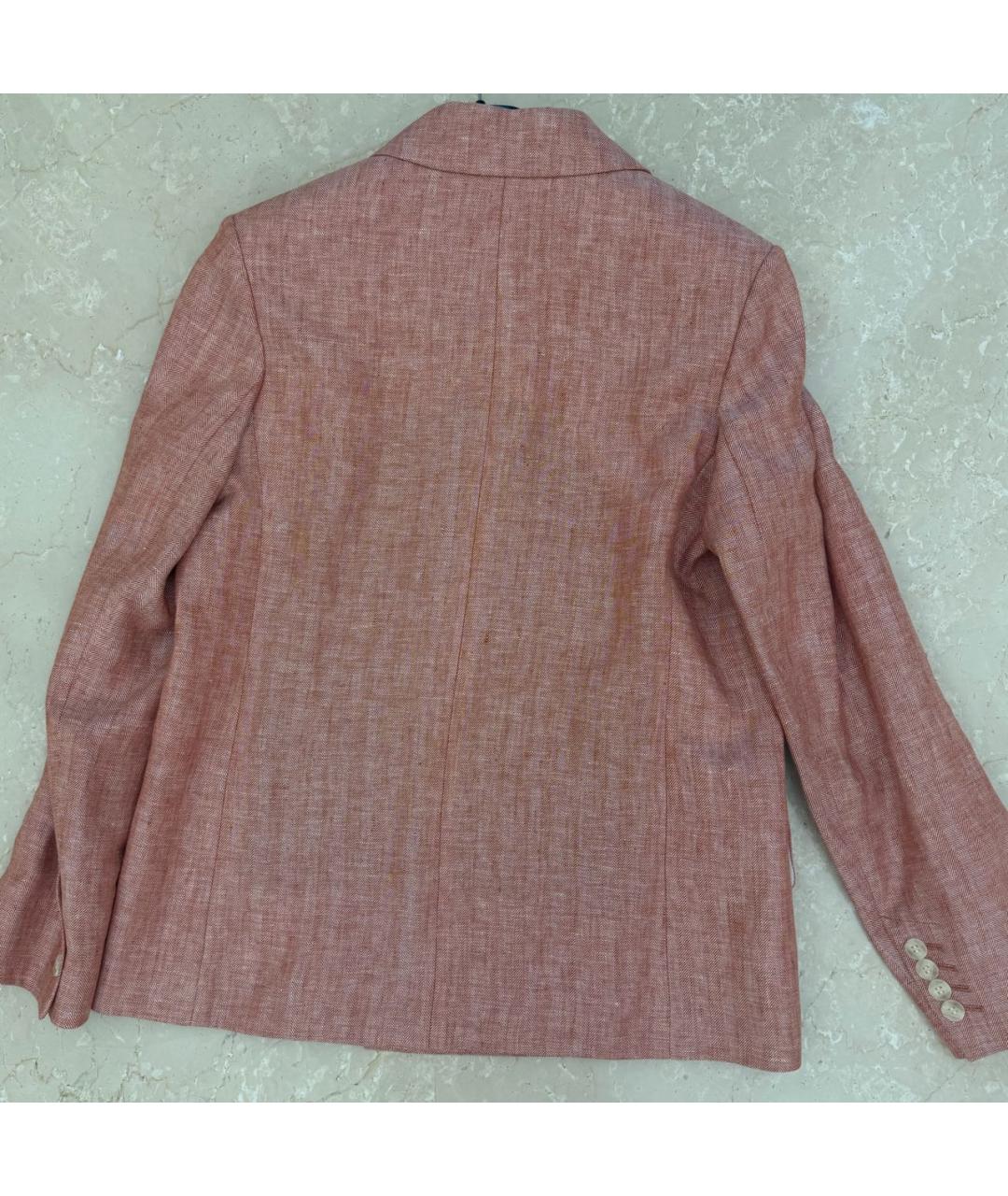 12 STOREEZ Коралловый льняной жакет/пиджак, фото 2