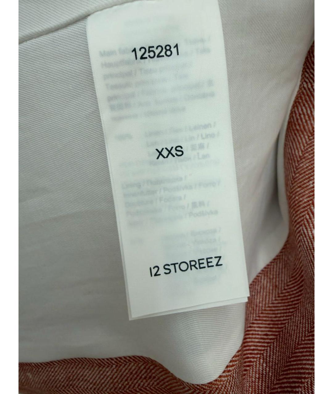 12 STOREEZ Коралловый льняной жакет/пиджак, фото 5