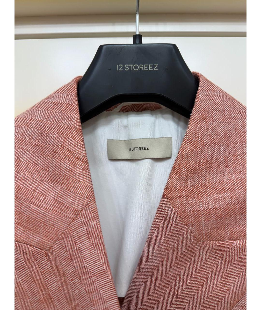 12 STOREEZ Коралловый льняной жакет/пиджак, фото 3