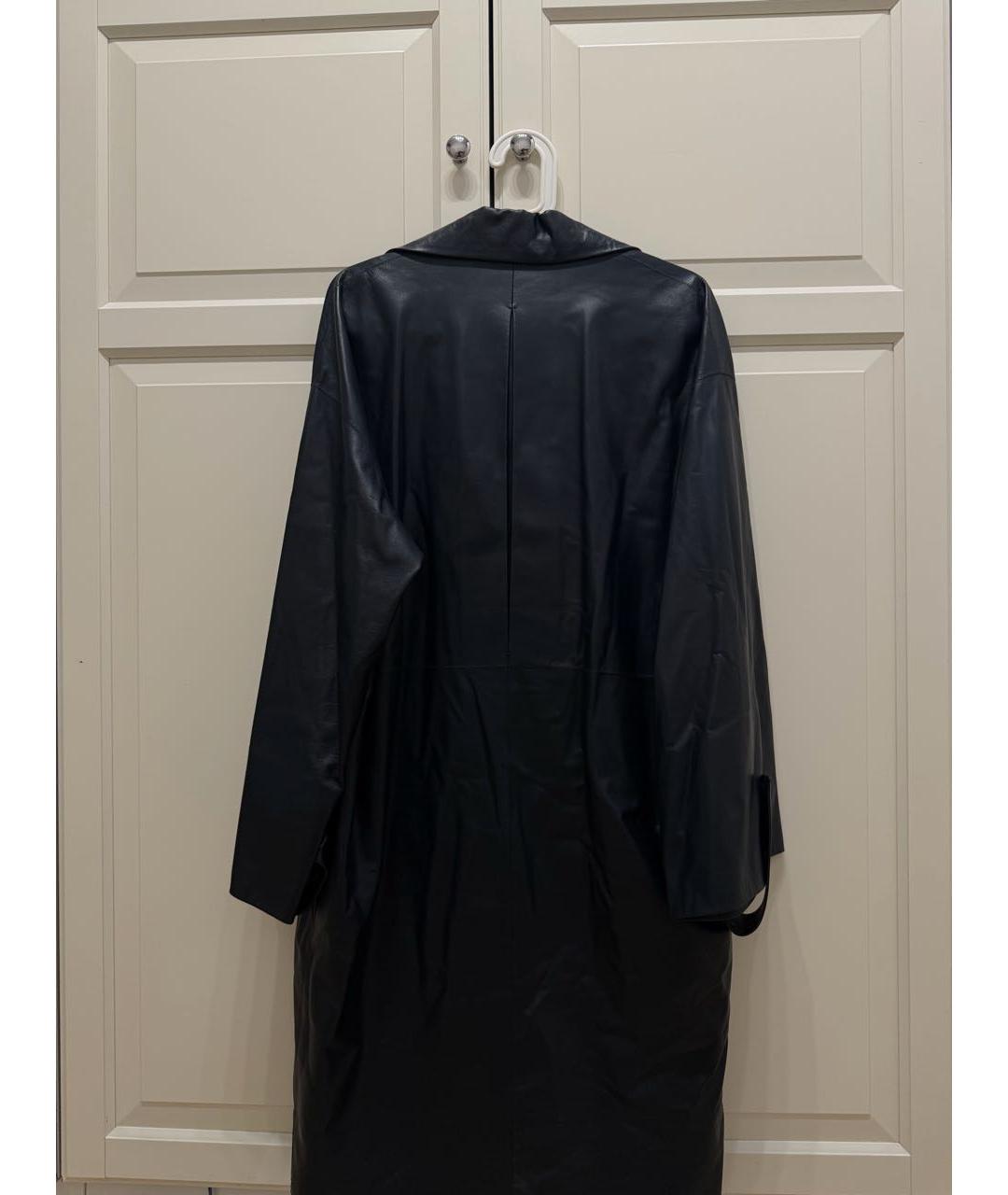 THE ROW Темно-синее кожаное пальто, фото 2