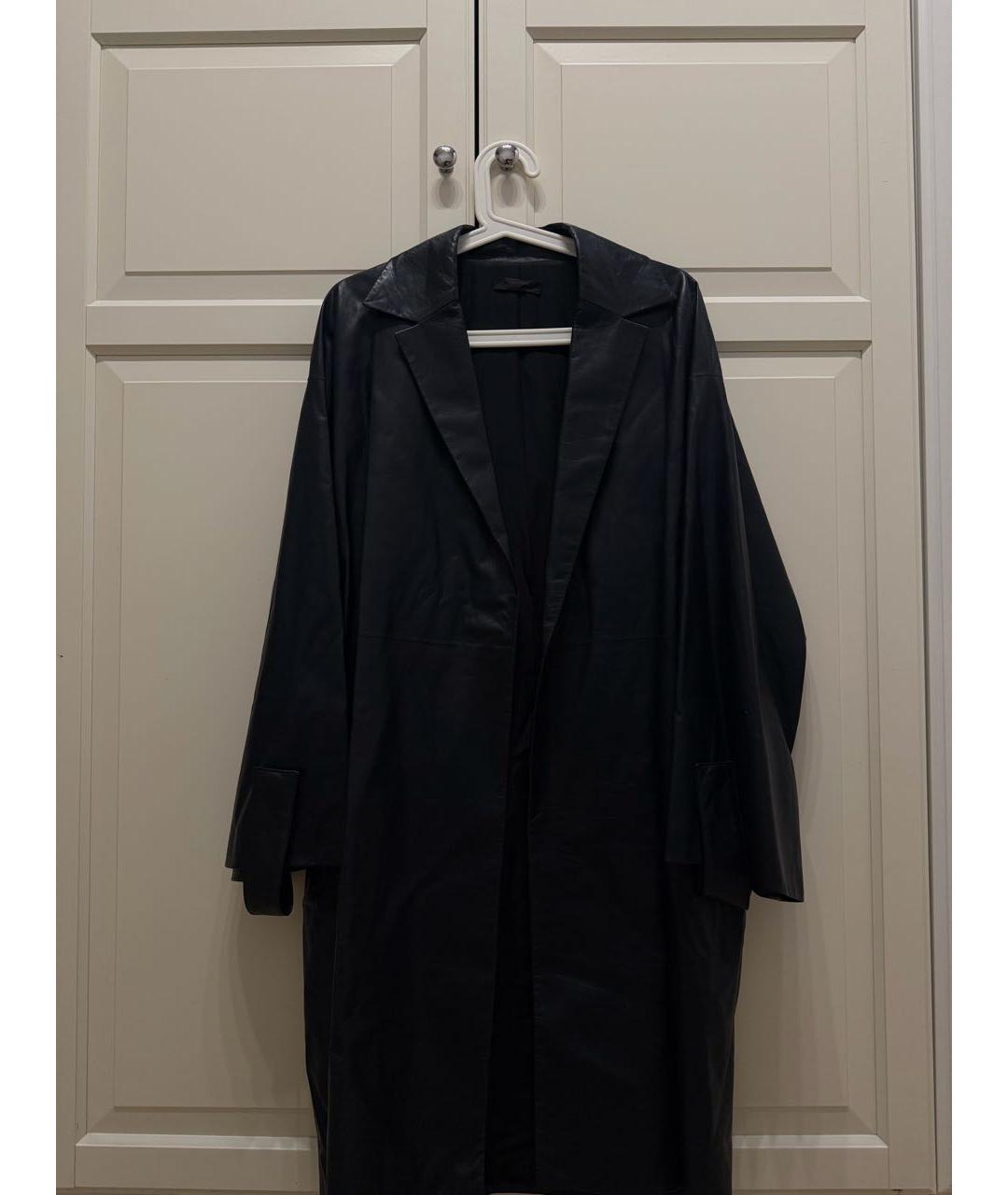 THE ROW Темно-синее кожаное пальто, фото 7