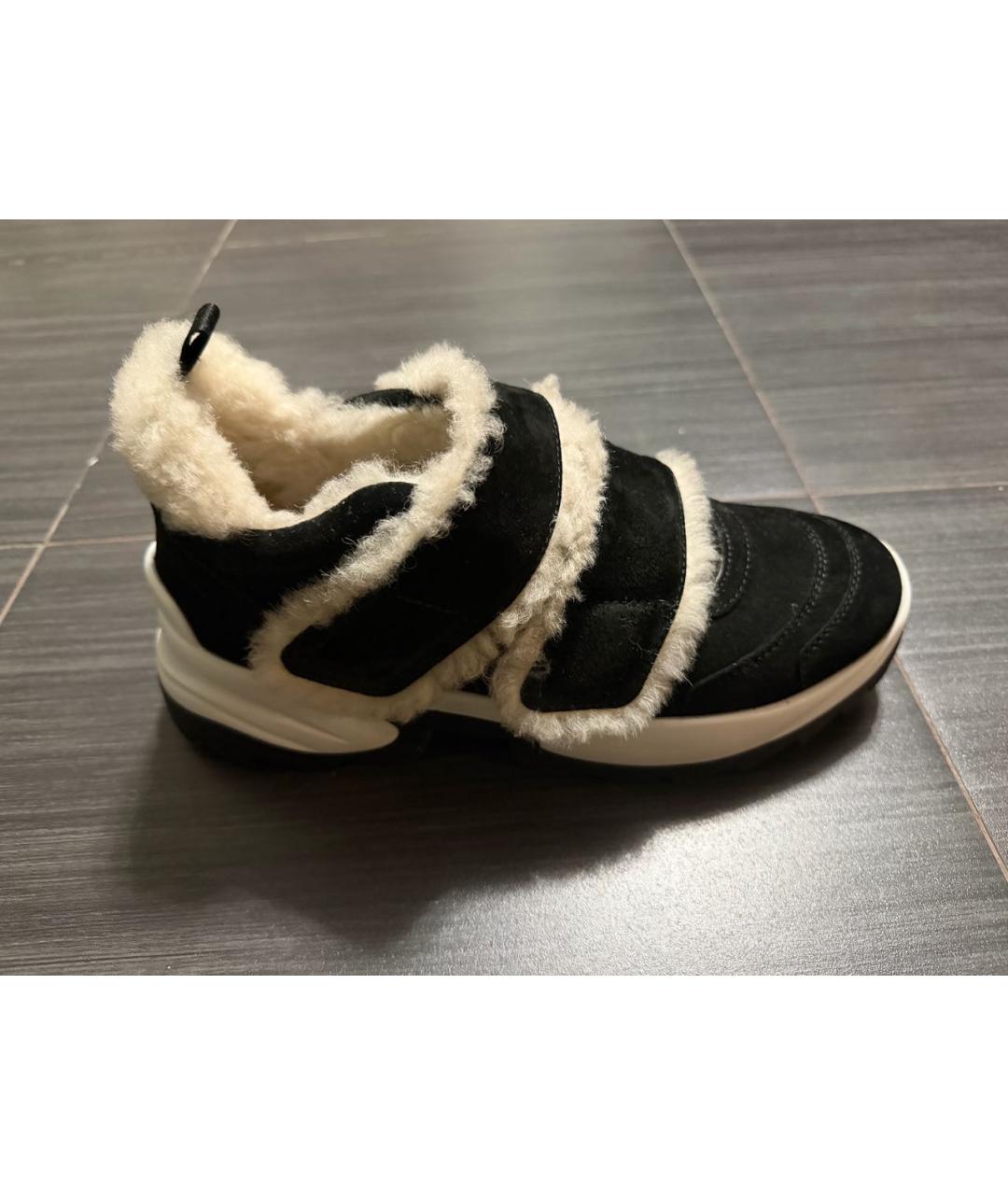 SERGIO ROSSI Черные замшевые кроссовки, фото 5