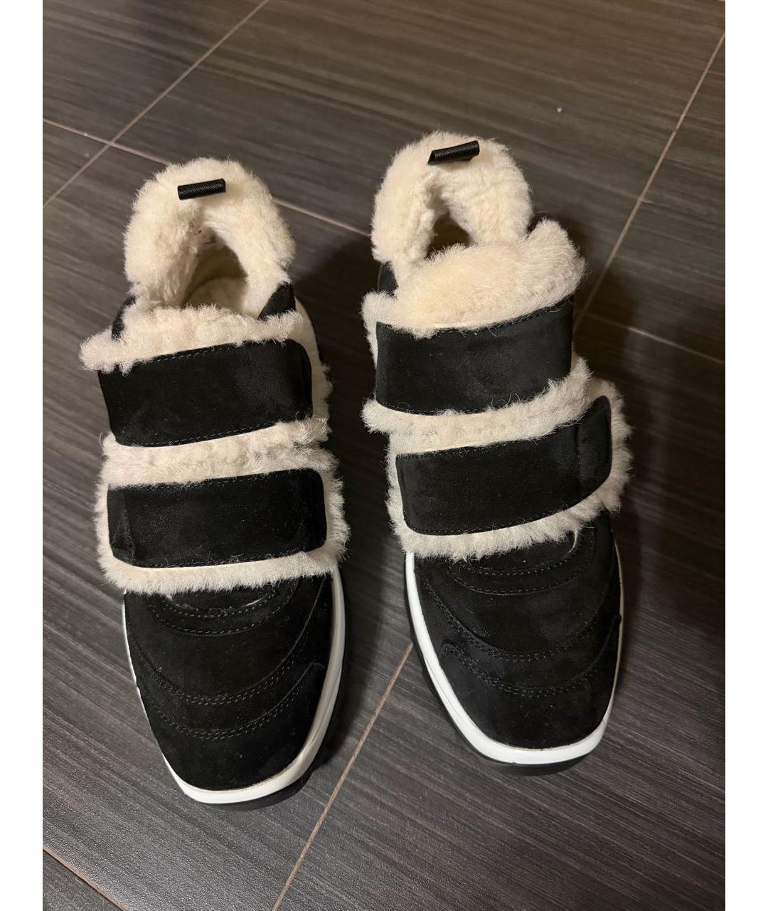 SERGIO ROSSI Черные замшевые кроссовки, фото 2