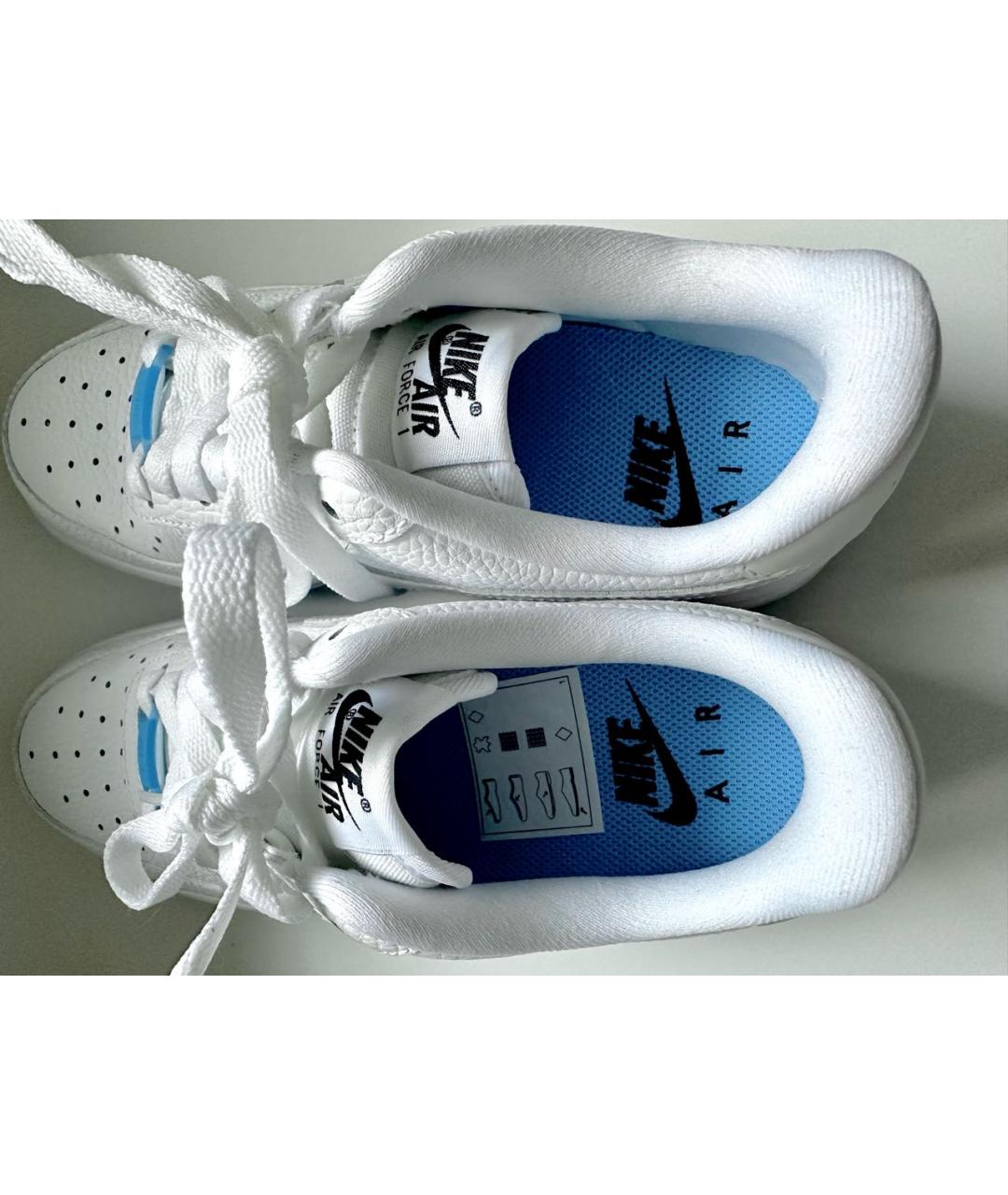 NIKE Белые кожаные кроссовки, фото 5