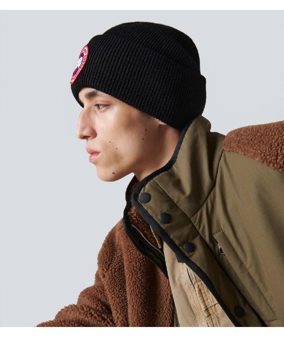 CANADA GOOSE Черная шерстяная шапка, фото 3