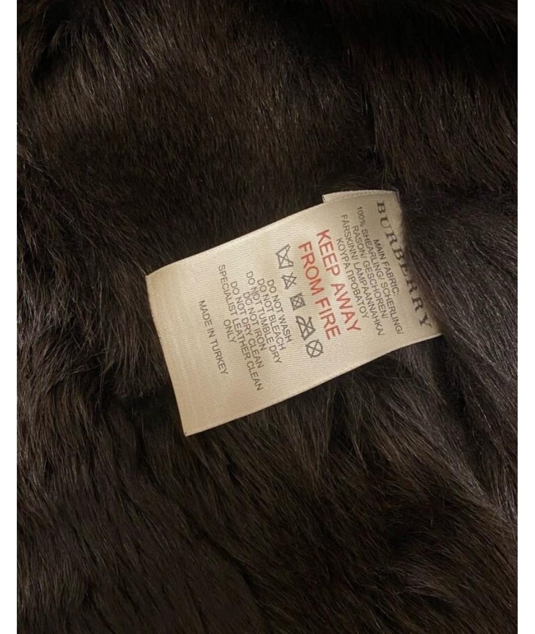 BURBERRY Коричневая замшевая дубленка, фото 3