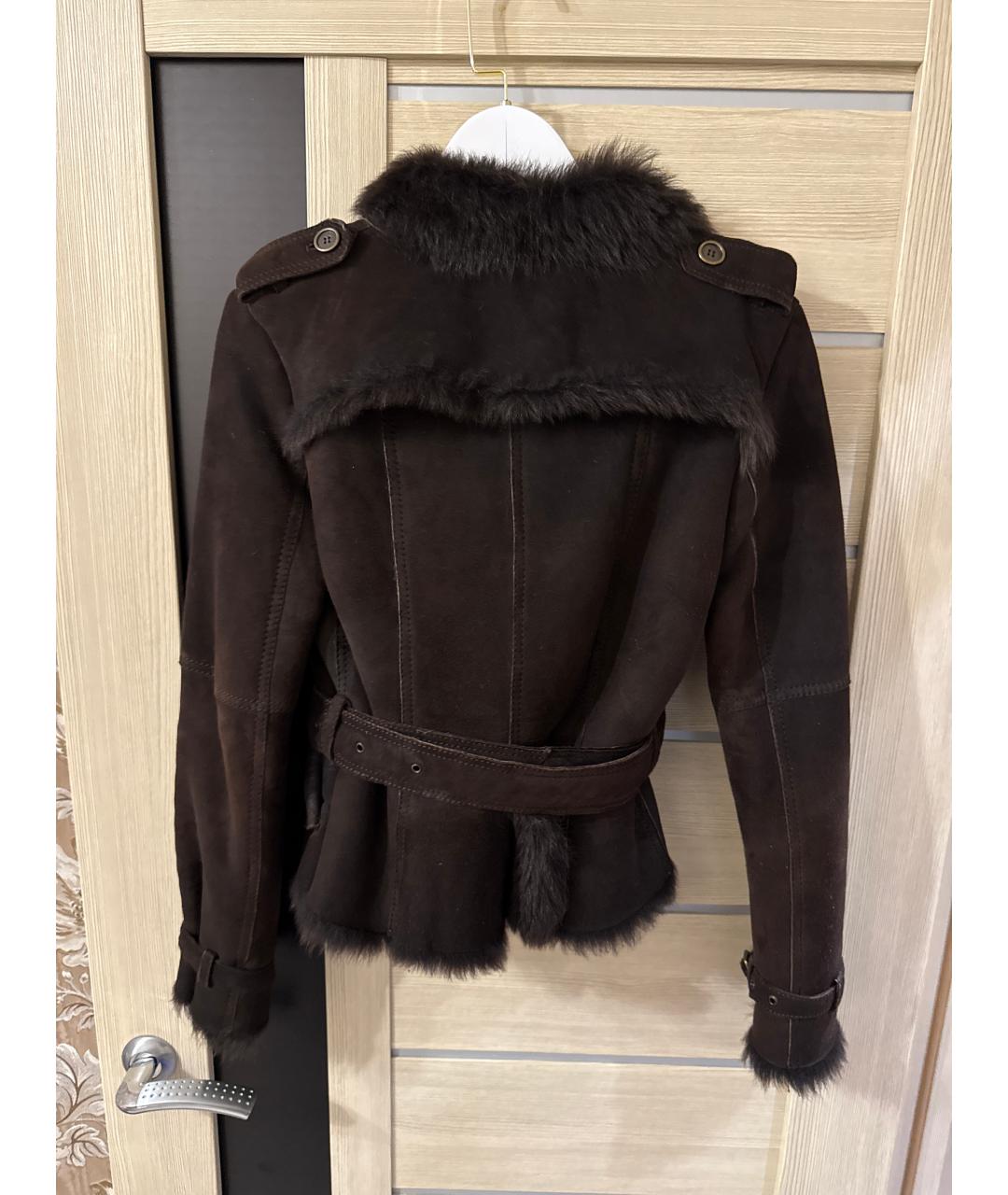 BURBERRY Коричневая замшевая дубленка, фото 2