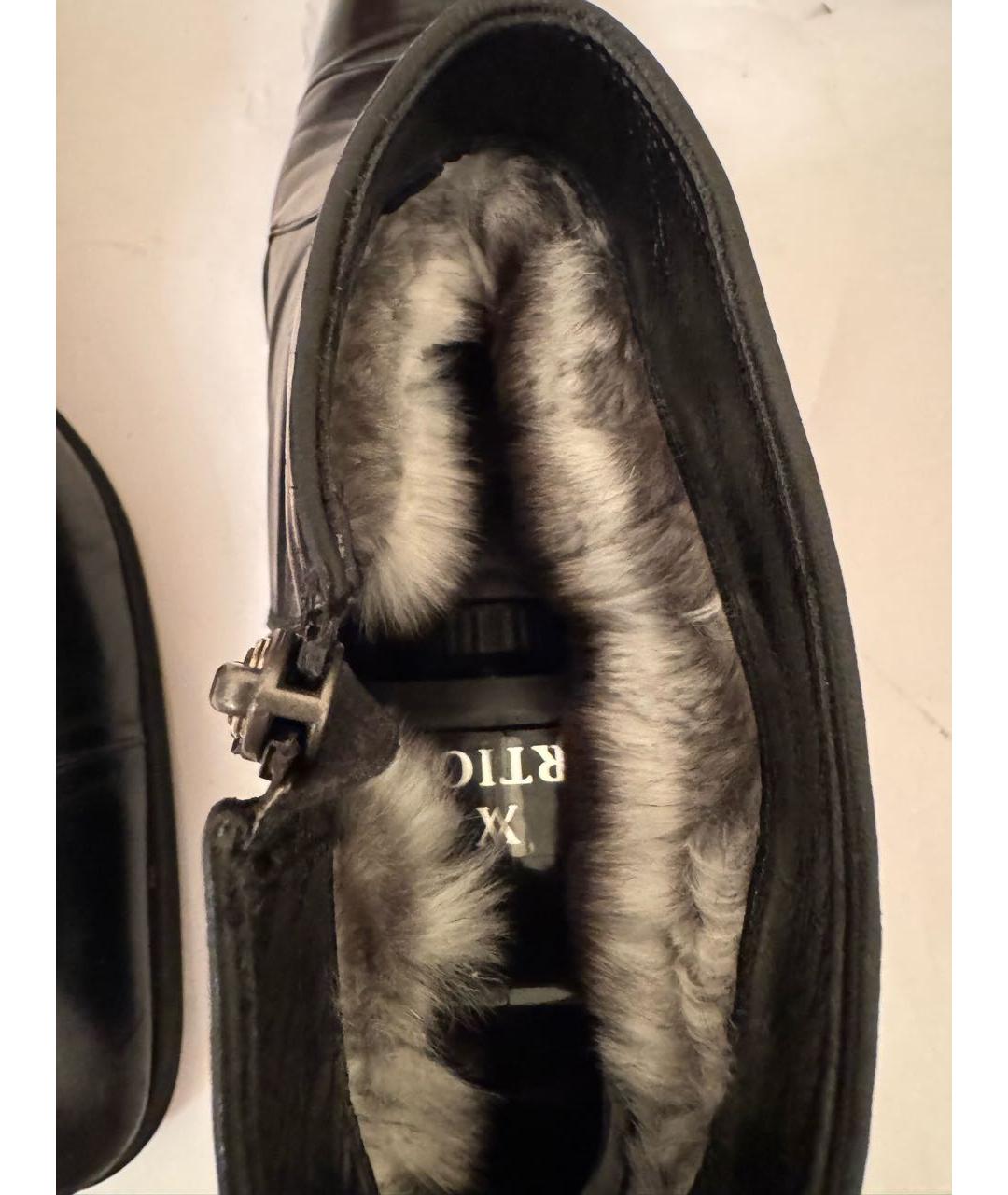 ARTIOLI Черные кожаные высокие ботинки, фото 6