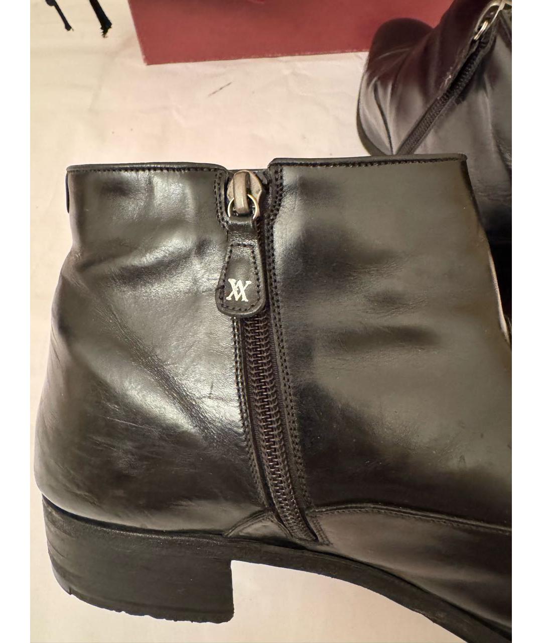 ARTIOLI Черные кожаные высокие ботинки, фото 4