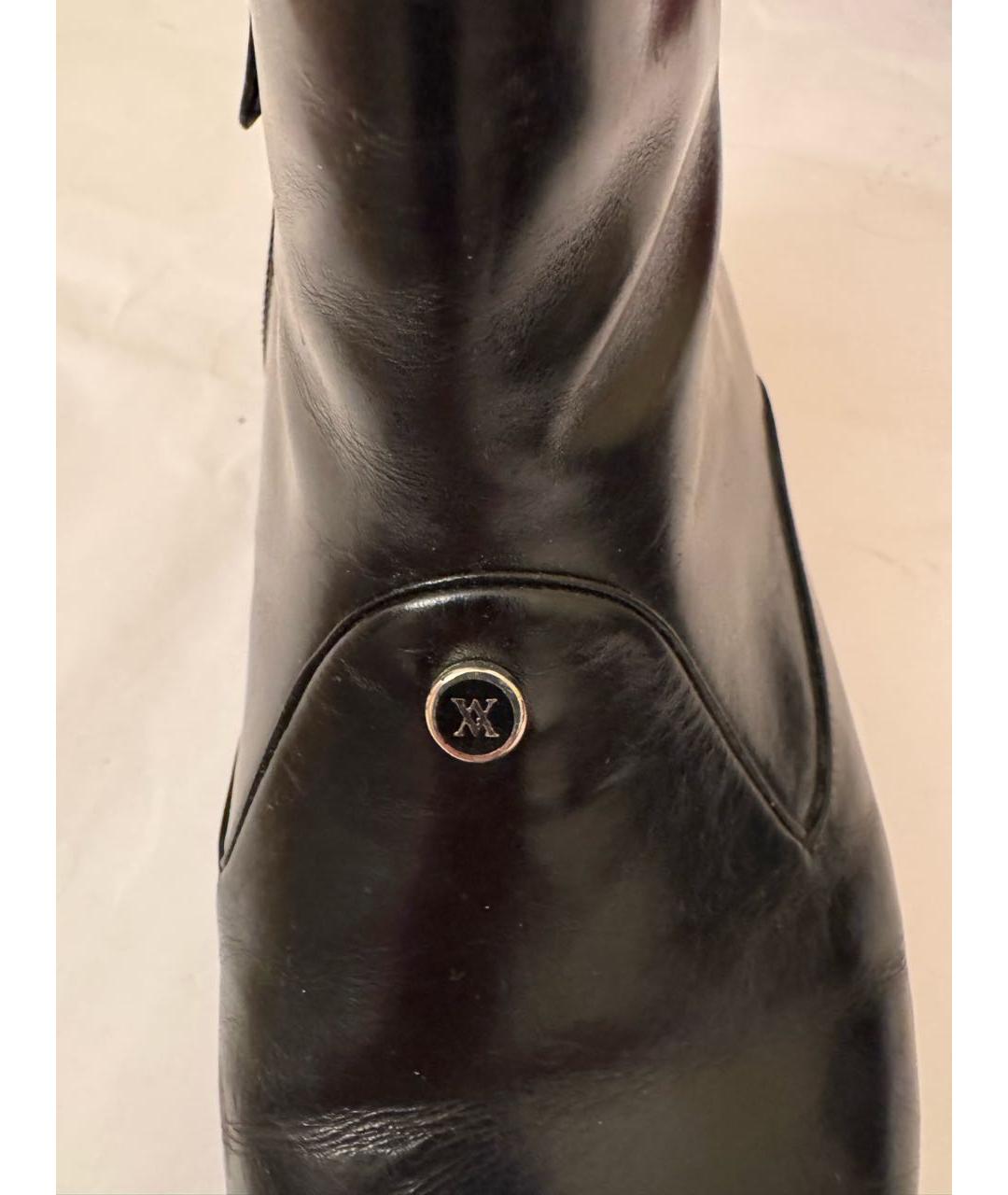 ARTIOLI Черные кожаные высокие ботинки, фото 5