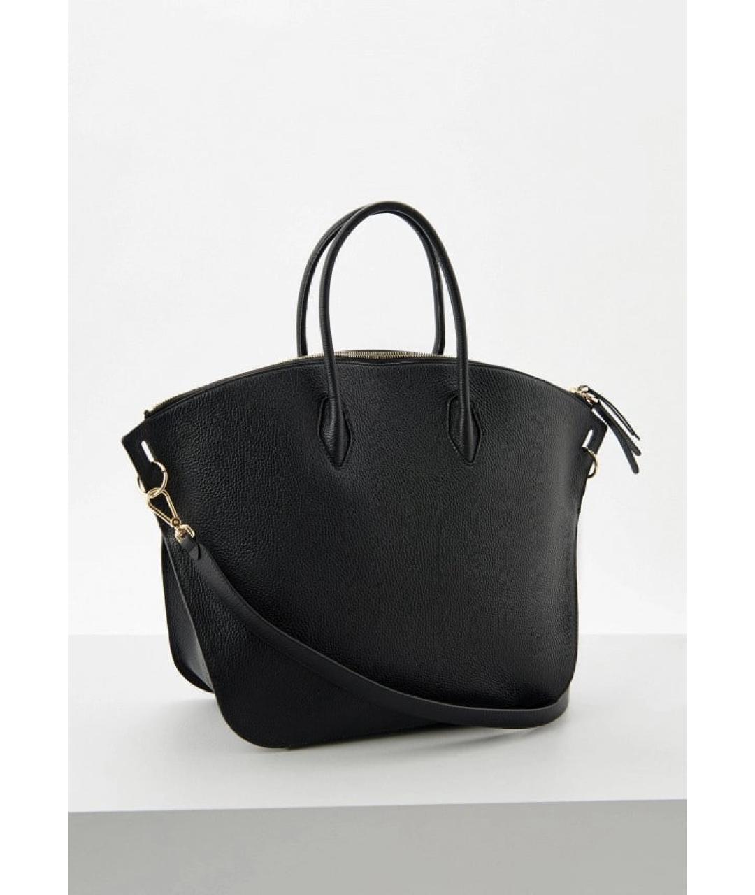 COCCINELLE Черная кожаная сумка с короткими ручками, фото 3