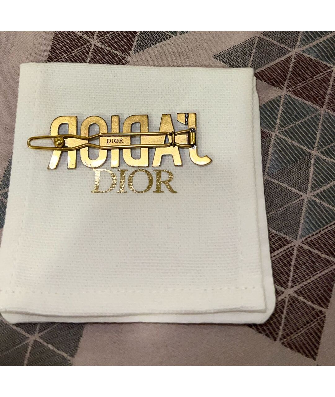 CHRISTIAN DIOR PRE-OWNED Горчичная заколка, фото 4
