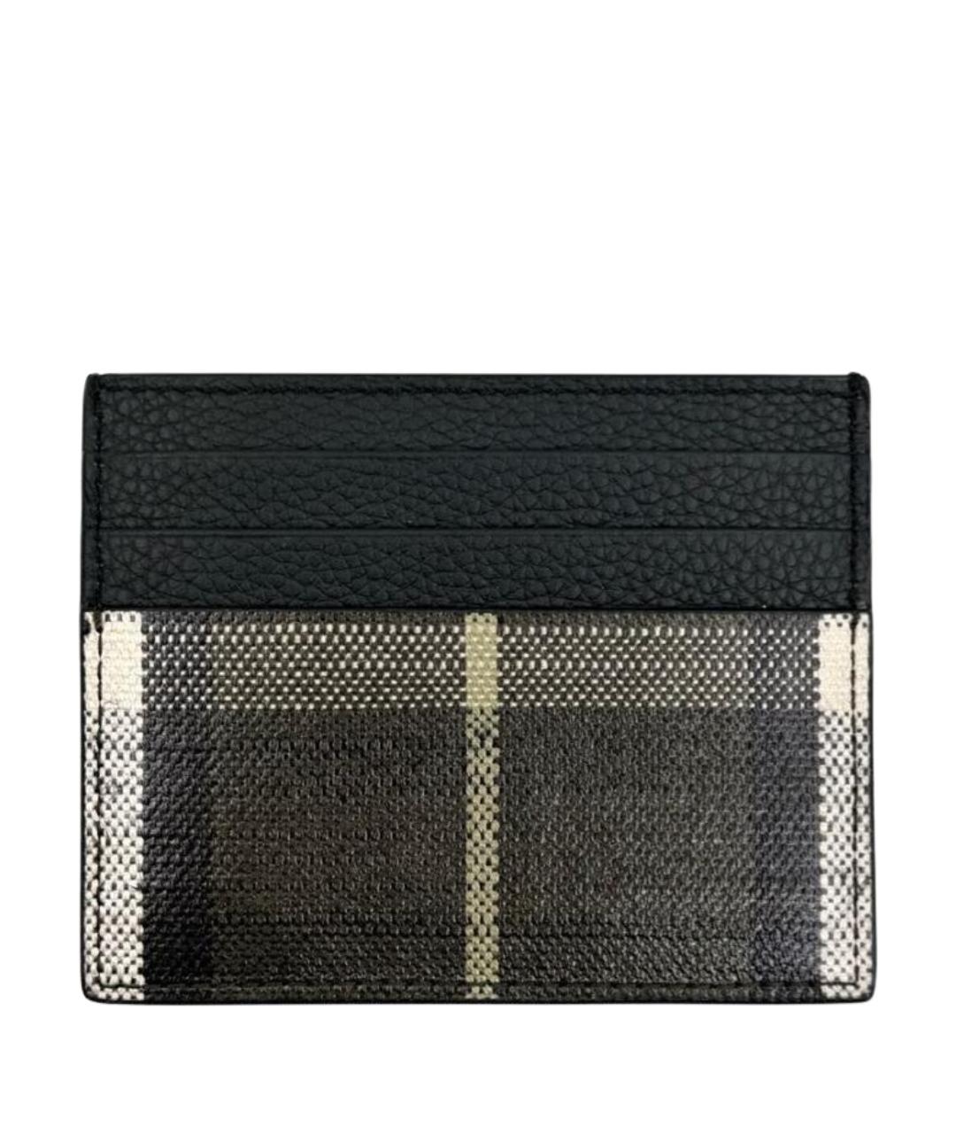 BURBERRY Черный кожаный кардхолдер, фото 1