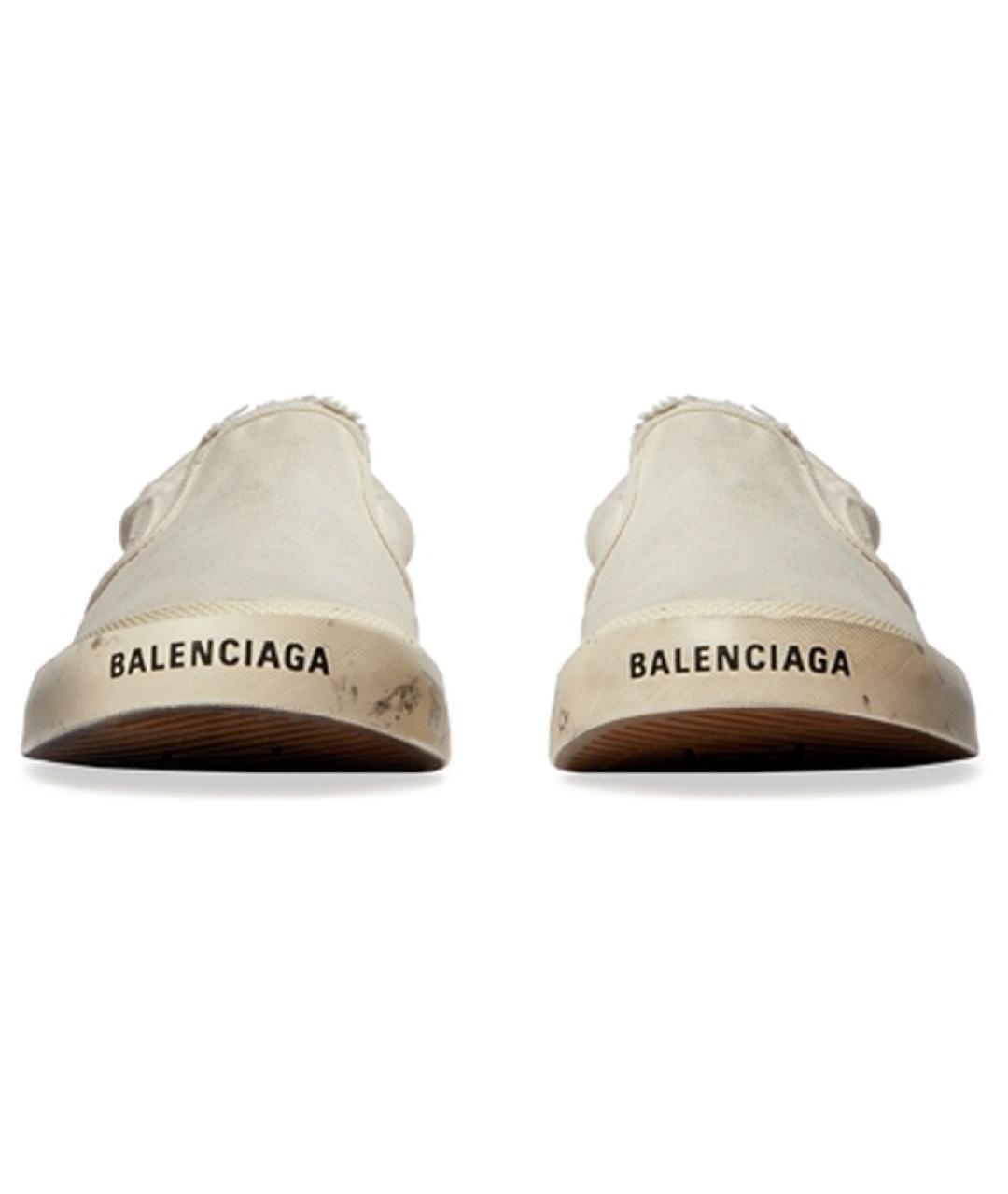 BALENCIAGA Бежевые кеды, фото 4