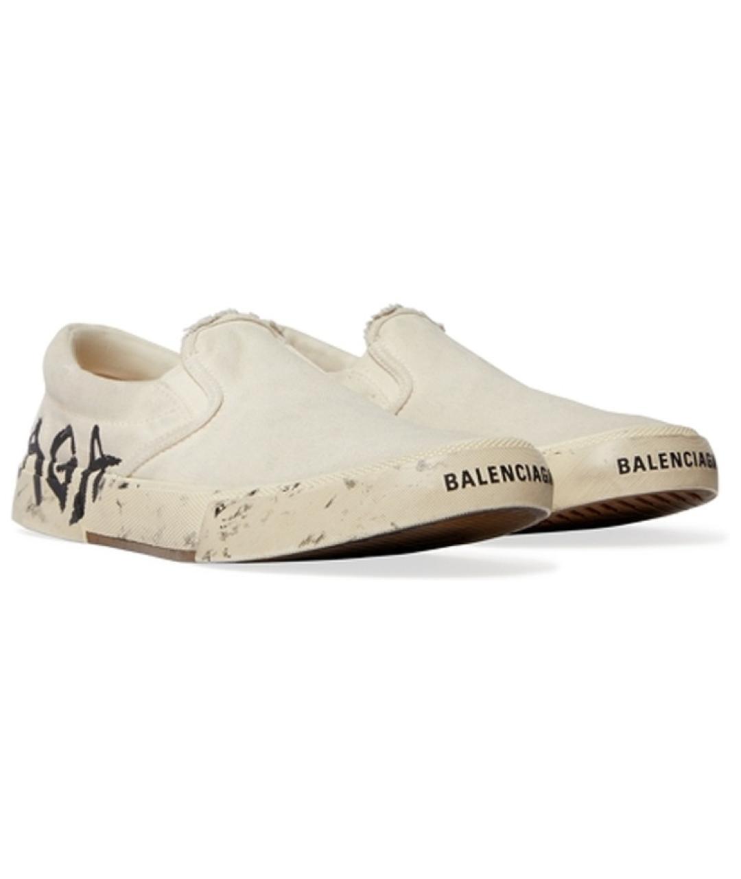 BALENCIAGA Бежевые кеды, фото 3