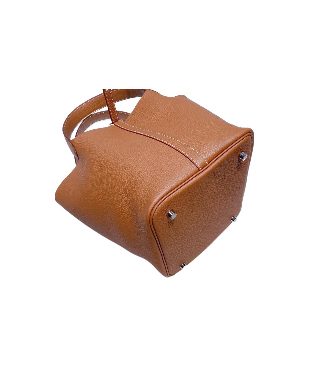 HERMES Коричневая кожаная сумка через плечо, фото 4