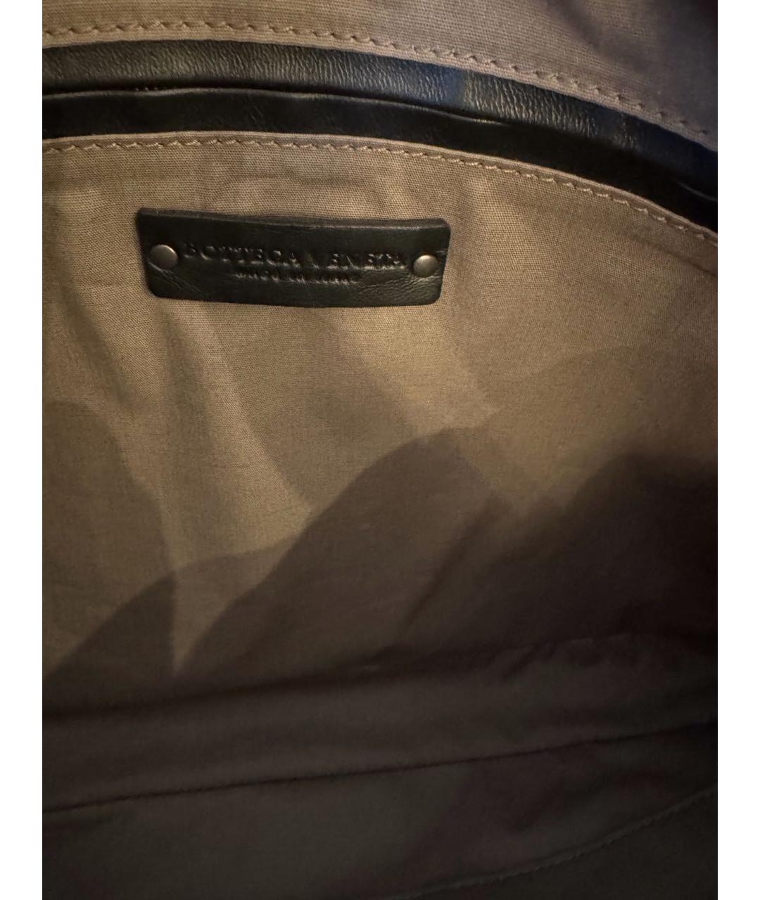 BOTTEGA VENETA Черная кожаная папка для документов, фото 5