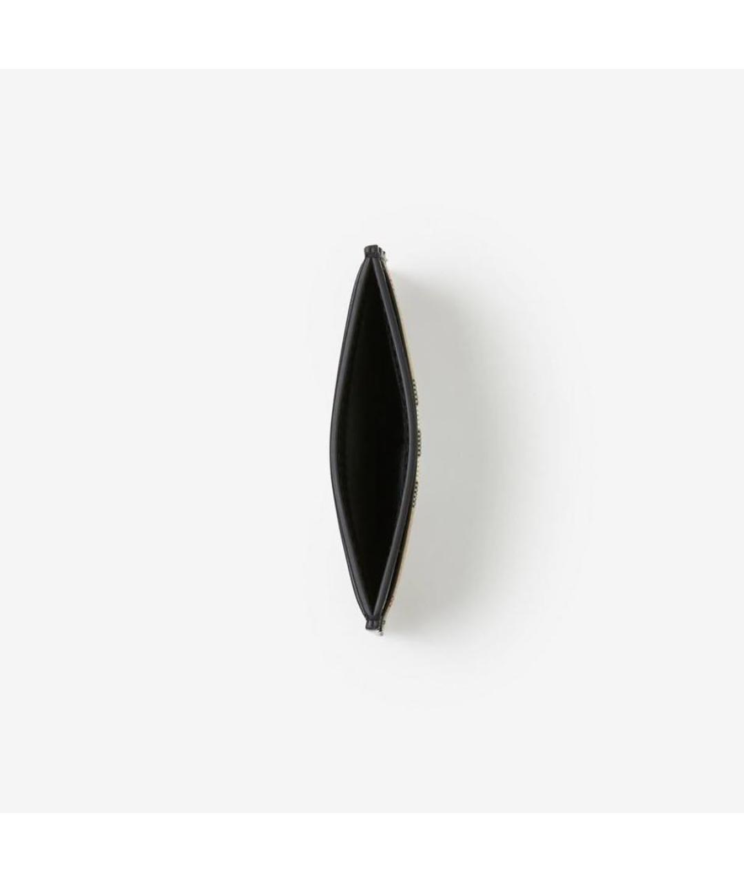 BURBERRY Бежевый кожаный кардхолдер, фото 3