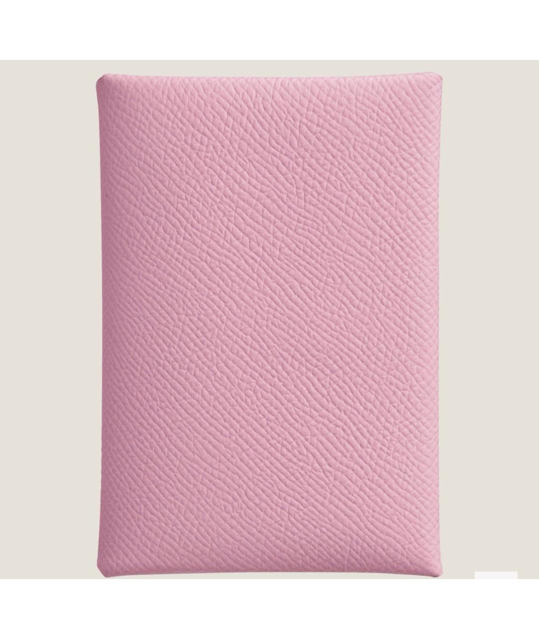 HERMES Розовый кожаный кошелек, фото 3