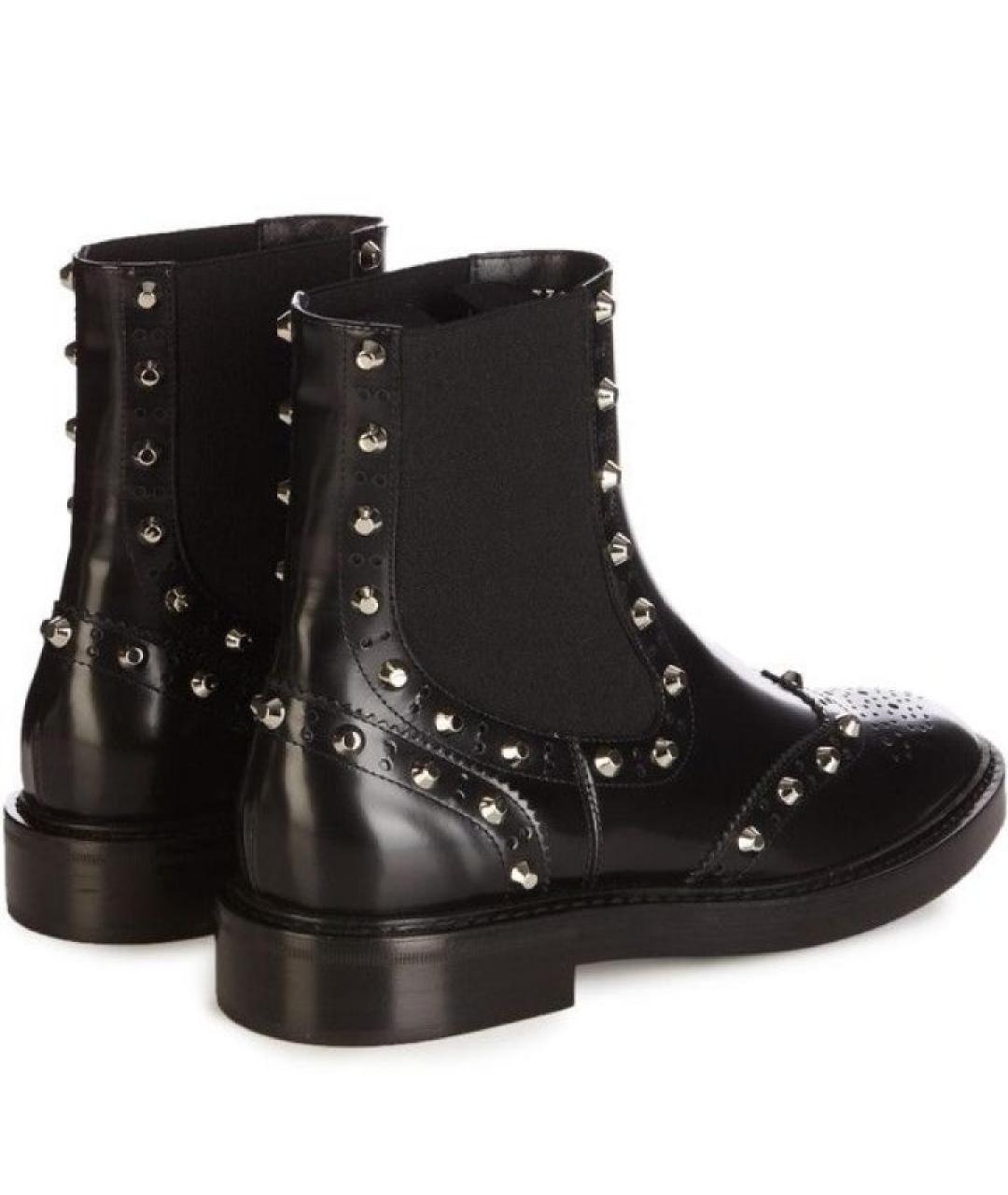BALENCIAGA Черные кожаные полусапоги, фото 3