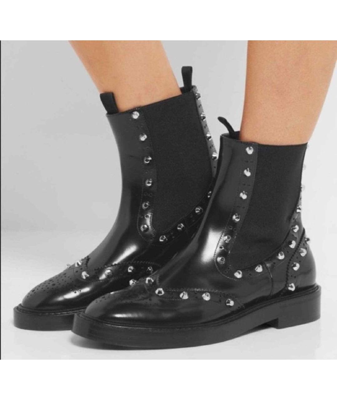 BALENCIAGA Черные кожаные полусапоги, фото 2