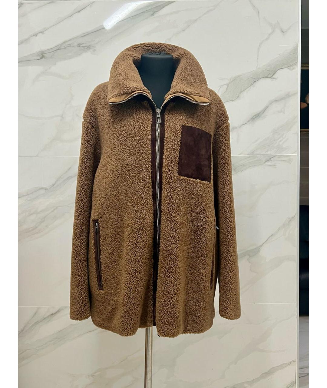 LORO PIANA Коричневая кашемировая дубленка/шуба, фото 9