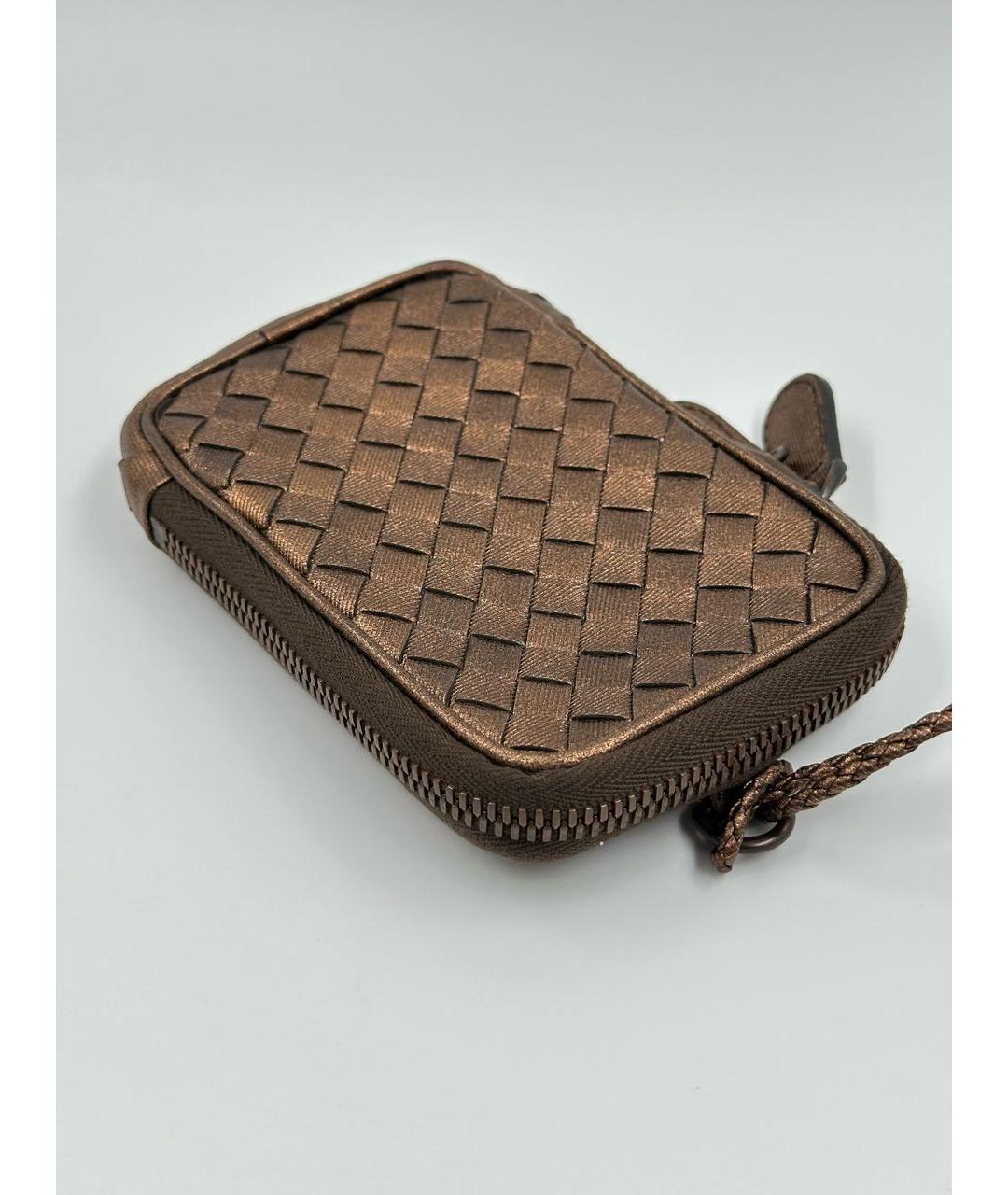 BOTTEGA VENETA Коричневый кожаный кошелек, фото 6