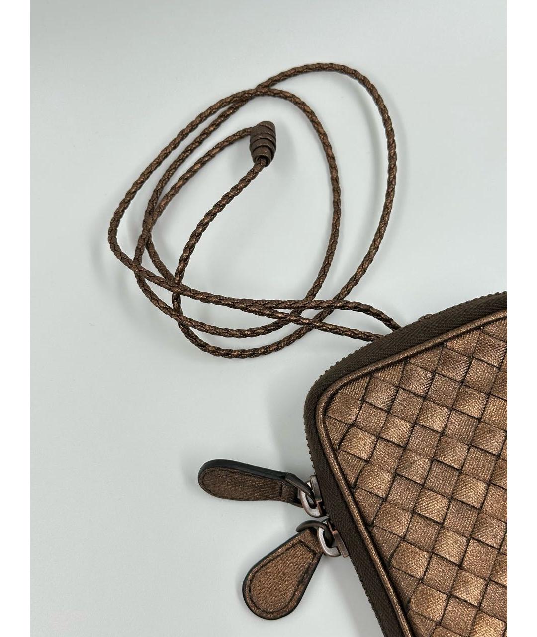 BOTTEGA VENETA Коричневый кожаный кошелек, фото 4