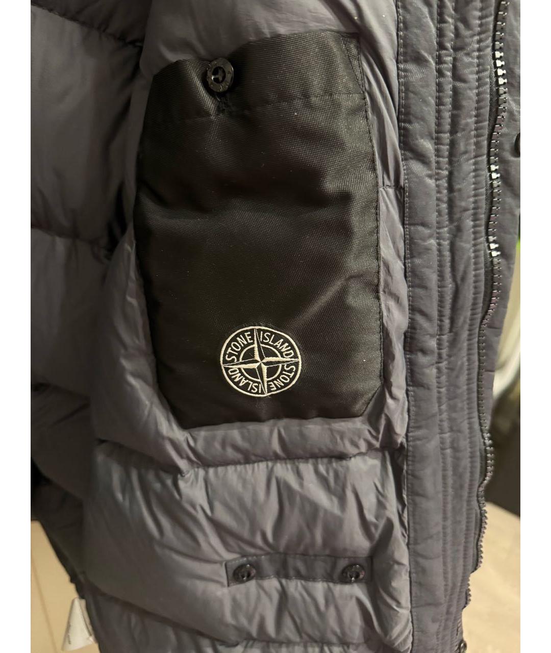 STONE ISLAND Серый пуховик, фото 3