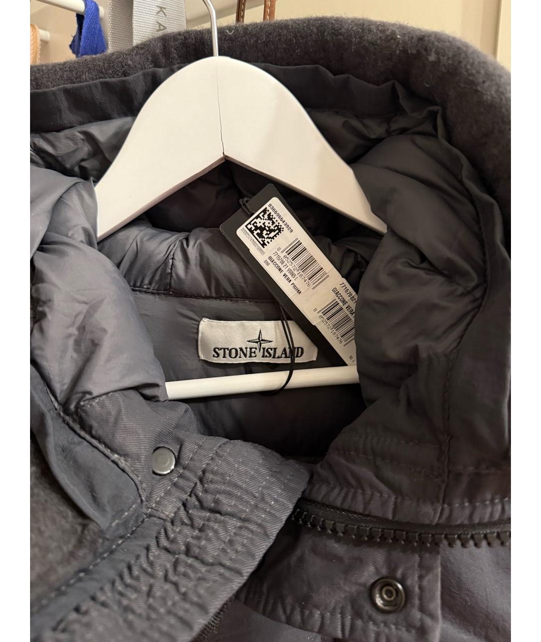 STONE ISLAND Серый пуховик, фото 7