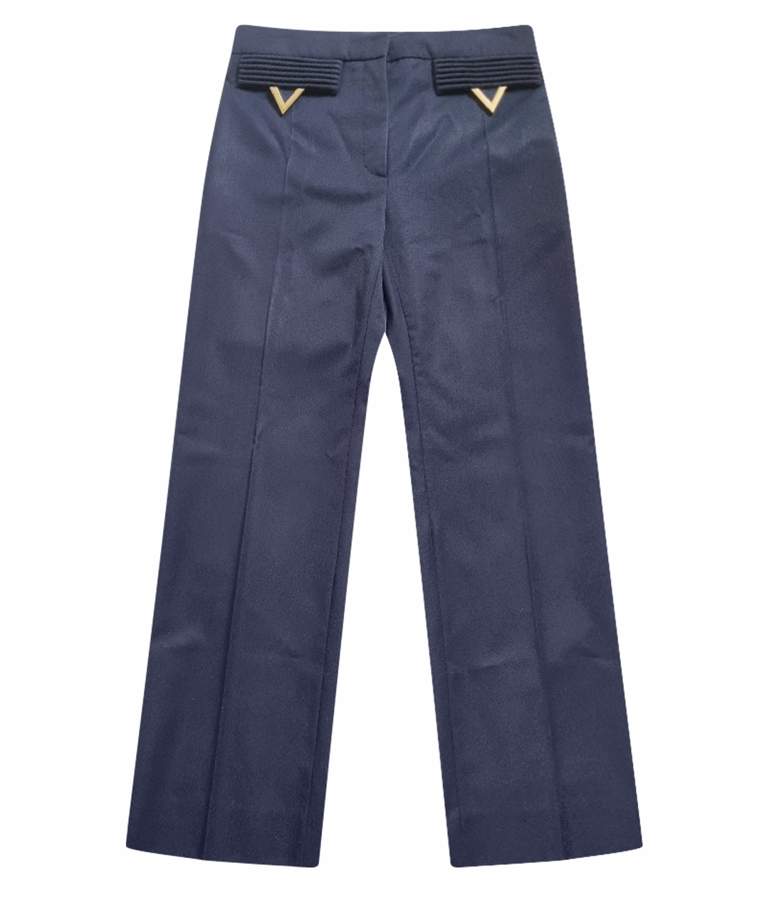VALENTINO Темно-синие прямые брюки, фото 1