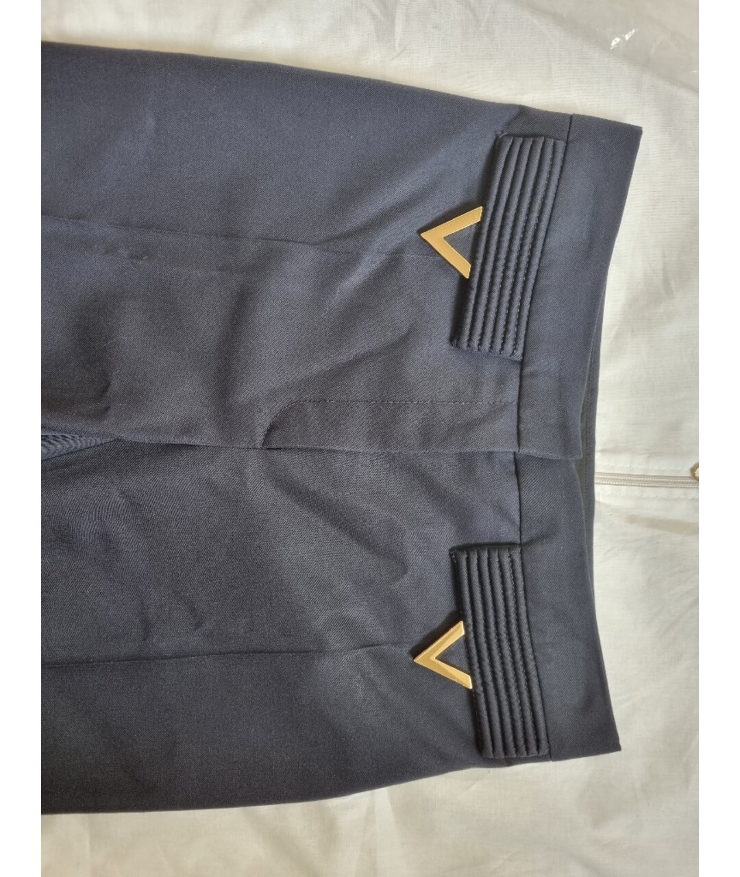 VALENTINO Темно-синие прямые брюки, фото 2